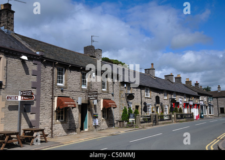 Castleton dans le Derbyshire, Cross Street Banque D'Images