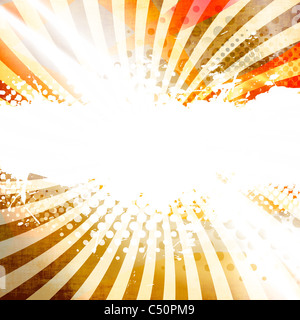 Un golden Résumé Contexte Mise en page avec des points de trame et de l'espace négatif. Banque D'Images