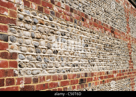 Chambre mur en pierres, briques et mortier, Arundel, West Sussex, Angleterre Banque D'Images