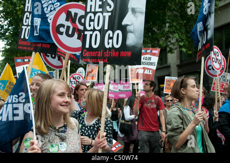 30 juin 2011. Une journée de grève par les enseignants et les fonctionnaires pour protester contre l'évolution de la vieillesse Banque D'Images