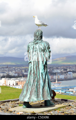 Statue de Sir William Hillary avec mouette Banque D'Images