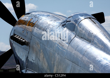 Fuselage et le couvercle du P-51 Mustang Air Racer métal précieux illimité Banque D'Images