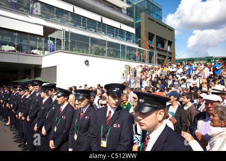 Lignes de sécurité, tennis de Wimbledon 2011, le All England Club, Londres, Wimbledon. United Kingdom.Photo:Jeff Gilbert Banque D'Images