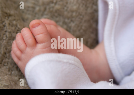 Les pieds de bébé, close-up Banque D'Images