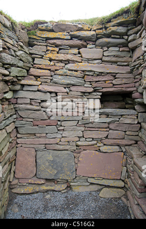 Jarlshof prehistoric Age du Fer de l'Ouest site archéologique, Voe Îles Shetland. 7410 SCO. Banque D'Images