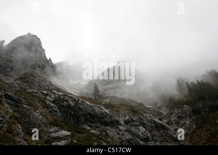 Foggy Mountain Landscape Banque D'Images