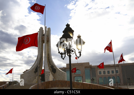 Afrique, Afrique du Nord, Tunisie, Tunis, Place de la Kasbah, nouvel hôtel de ville Banque D'Images