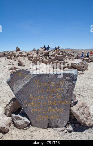 Mirador de los Andes Cordillère, volcans, Pérou Banque D'Images