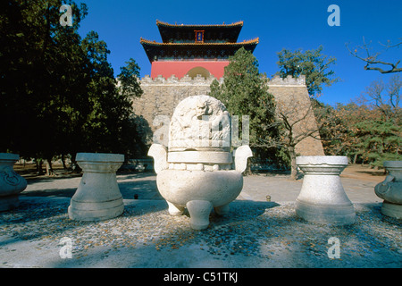 La tombe de l'empereur Ming Yongle, Sépulture, Chine Banque D'Images