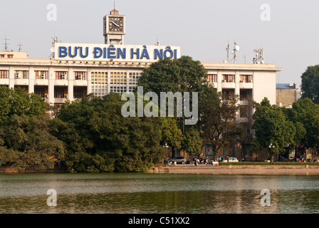 Bureau de poste principal, Buu Dien, Hanoi, Vietnam Banque D'Images