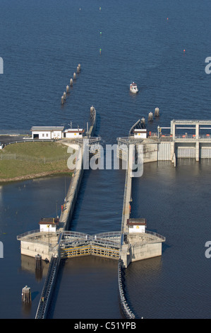 Blocage de port Mayaca entre lac Okeechobee et le canal de Saint Lucie Banque D'Images