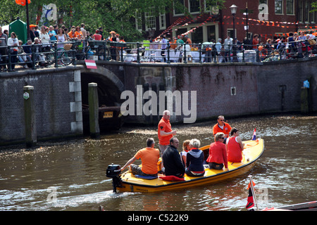 Célébrations du Jour de Queens Amsterdam Banque D'Images