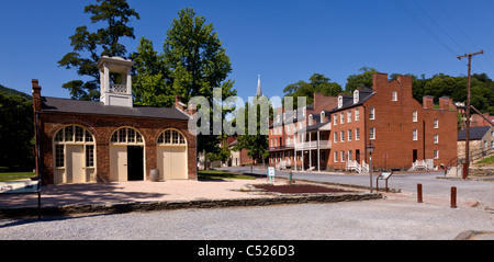 National Park Service possède et exploite la guerre civile historique ville de Harpers Ferry Banque D'Images