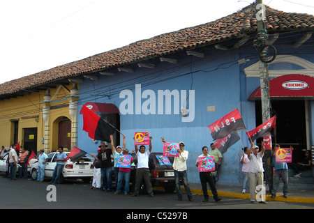 Manifestation politique, Leon, Nicaragua Banque D'Images