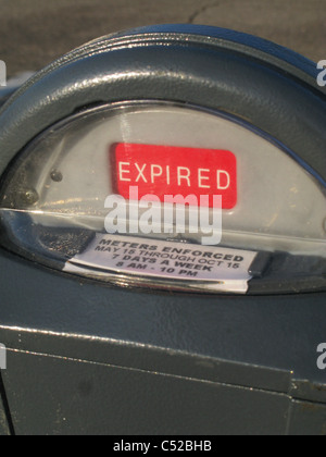 Délai expiré parking meter Banque D'Images