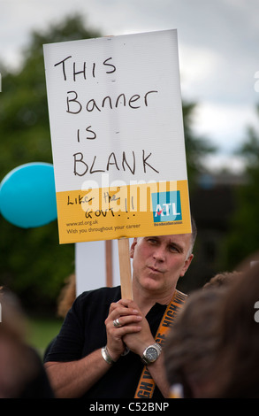 Journée nationale de grève des travailleurs du secteur public, Cambridge, Angleterre. 30 juin 2011. Banque D'Images