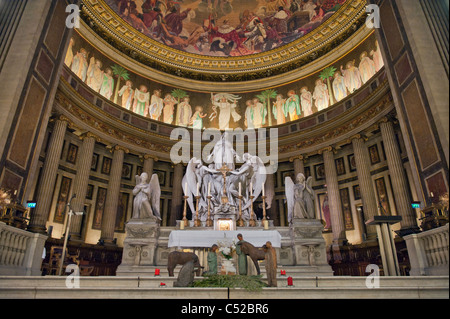 Vue de l'intérieur l'Eglise de la Madeleine Paris France Banque D'Images