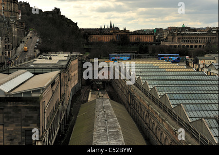 La gare de Waverley d'en haut Banque D'Images