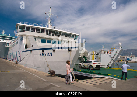 Au ferry port de Split Dalmatie Croatie Europe Banque D'Images