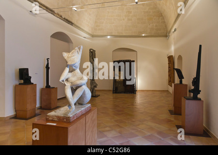 Italie - la galerie d'art unique MUSMA logés dans des grottes le site de l'UNESCO, le Sasso le Dodici Lune de Matera. Banque D'Images