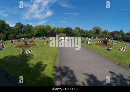 Centre de St Stephens Green Dublin Banque D'Images