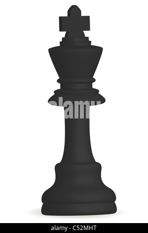 Illustration de chess king icône sur fond blanc Banque D'Images