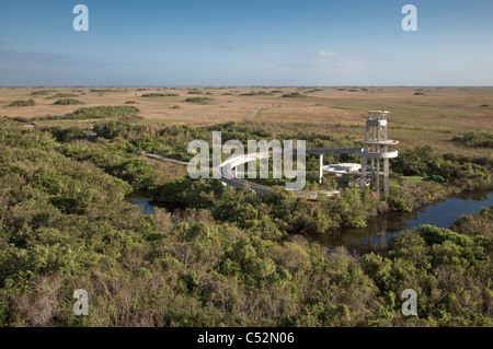 Le Parc National des Everglades PEV Shark Valley tour de boucle Banque D'Images