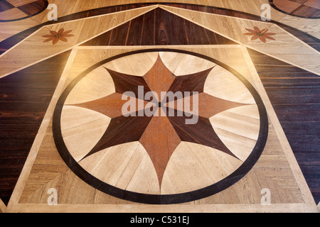 Le Palais de Catherine, St Pétersbourg, Russie - parquetage marbre Banque D'Images