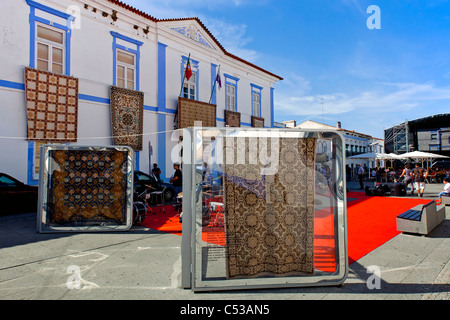 Tapis d'Arraiolos Arraiolos, équitable, Alentejo, Portugal, Europe Banque D'Images