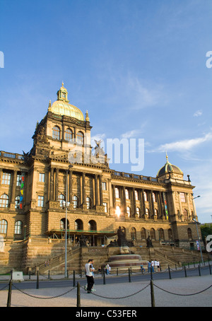 Musée national sur la place Venceslas, à Prague, République Tchèque, Europe Banque D'Images