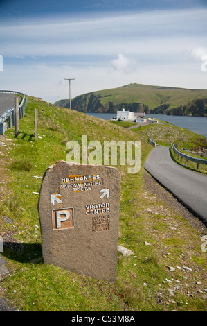 Burra Firth et phare à Hermaness Fiska Wick Île de Unst Shetland Islands. 7473 SCO Banque D'Images