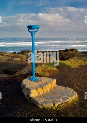 Affichage de télescope sur sentait Sands State Park, New York Banque D'Images