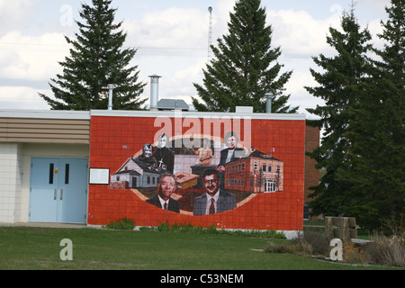 Murales de Legal, Alberta, Canada Art peinture décoration murale d'imagination créative artistique inventive arty Banque D'Images