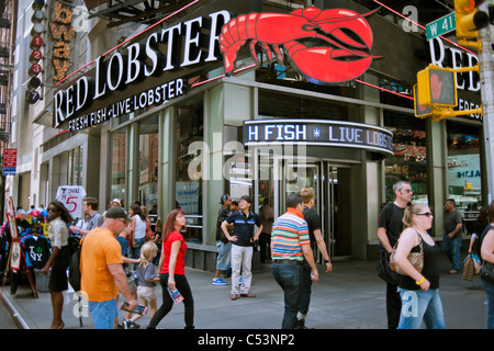 Un homard rouge restaurant à Times Square à New York Banque D'Images