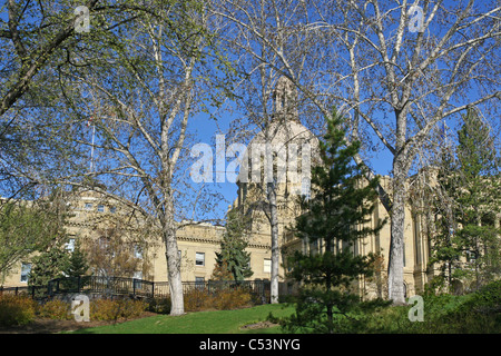 Édifices du Parlement à Edmonton, Alberta, Canada. Structure Historique mortier de pierre de grès de blocs à l'extérieur Banque D'Images