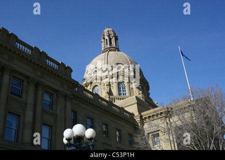 Édifices du Parlement à Edmonton, Alberta, Canada. Structure Historique mortier de pierre de grès de blocs à l'extérieur Banque D'Images