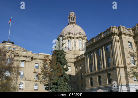 Édifices du Parlement à Edmonton, Alberta, Canada. Structure Historique mortier de pierre de grès de blocs à l'extérieur Banque D'Images