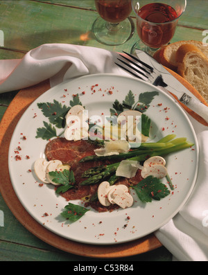 Carpaccio d'Asperges - Banque D'Images