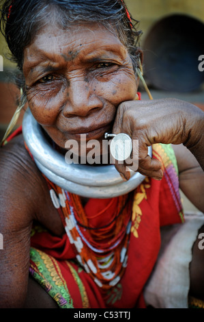 Gadba les populations tribales de l'état indien de l'Orissa. Banque D'Images