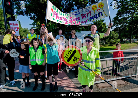 Manifestation contre les licenciements de Southwark Conseil Personnel sucette ? ? Banque D'Images