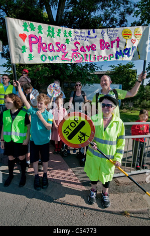 Manifestation contre les licenciements de Southwark Conseil Personnel sucette ? ? Banque D'Images