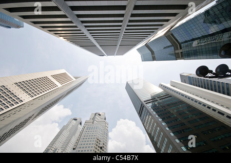 Gratte-ciel du quartier financier, Central Business District, créatif, à Singapour, en Asie du Sud-Est, l'Asie Banque D'Images