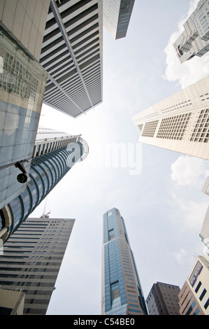 Gratte-ciel du quartier financier, Central Business District, créatif, à Singapour, en Asie du Sud-Est, l'Asie Banque D'Images