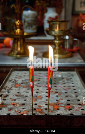 L'encens bougies dans le Temple taoïste Sze Ya, plus vieux temple dans Chinatown, Kuala Lumpur, Malaisie, Asie du Sud, Asie Banque D'Images