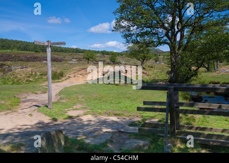 Immobiliers Longshaw Derbyshire Peak District National Park Banque D'Images