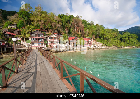 Panuba Inn Resort sur la plage de Panuba, Pulau Tioman Island, Malaisie, Asie du Sud, Asie Banque D'Images