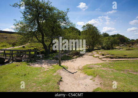 Immobiliers Longshaw Derbyshire Peak District National Park Banque D'Images