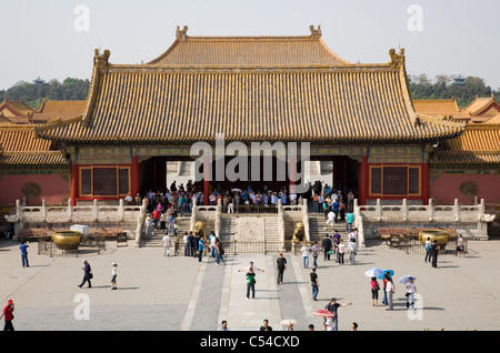 La porte de la pureté céleste - Qianqing Men - à l'intérieur de la Cité interdite à Pékin, en Chine. Banque D'Images