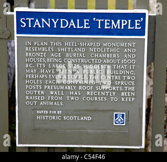 Stanydale Temple Règlement Signer Shetland Islands UK Banque D'Images