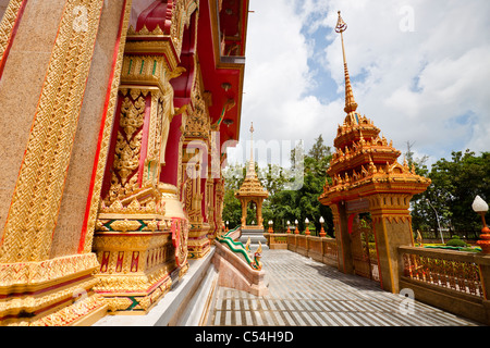 Détail de Wat Chalong - temple bouddhiste à Phuket, Thailande. Banque D'Images